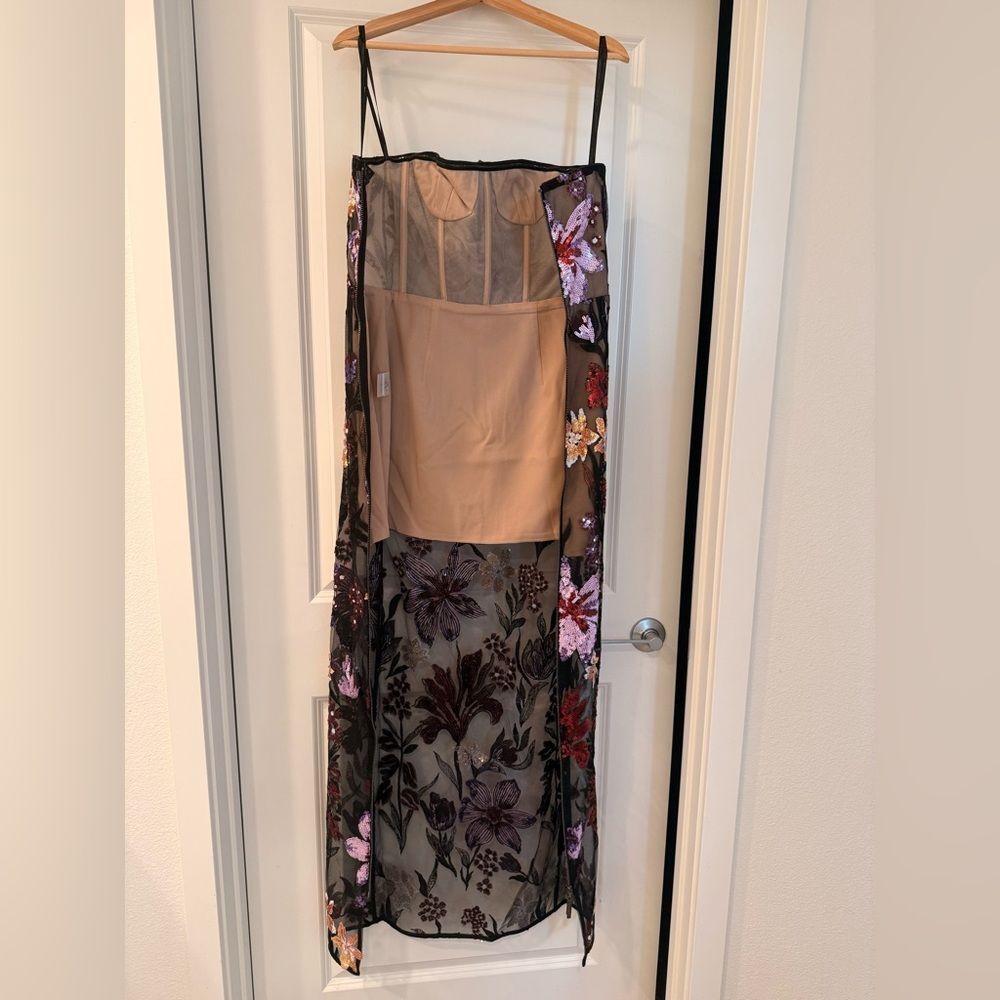 NWOT BRONX AND BANCO Dahlia Maxi Dress in Purple Multi, wedding guest gown - Picture 12 of 14